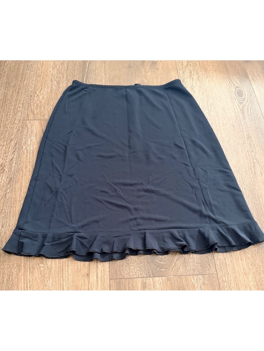 90s Vintage NY&Co Black Ruffle Mini Skirt Y2K; Ruffle, whimsygoth